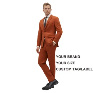 Luxury Italian Customizable Men’s Blazer Suit Business Wedding Coat Pants Costume Plus Size Breathable Anti Static Customizable