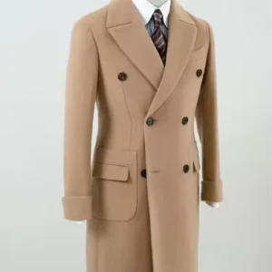 Luxury Quality Bespoke Men’s Long Overcoat Woolen Fabric Fast Delivery Plus Size Coat