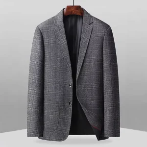 M-3XL Men’s Blazer Fashion Middle-aged Business Casual Professional Wear Loose British Style Sub-trend Four Seasons Suit