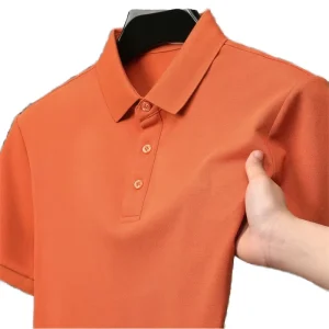 M-4XL Men’s High Quality Golf Shirt Custom Design Anti Wrinkle Embroidered Solid Pattern Casual Short Plain Dyed Polo Shirt
