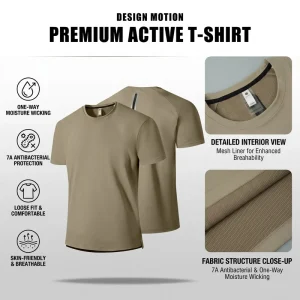 MA8031 Manufacturer Relaxed Fit Short Sleeve Skin-Friendly Breathable t Shirt Men Gym Activewear Custom Men’s T-Shirts