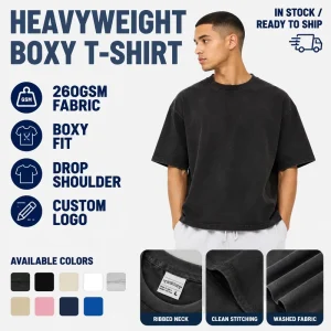 MA8069 Bulk Order 100% Cotton Men’s T Shirts Boxy Fit Blank Streetwear Drop Shoulder Private Label Custom Logo T Shirt for Men
