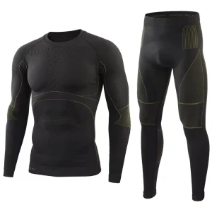 MAQVOB Fitness Yoga Set Mens Gym Activewear Seamless Workout Yoga Set Active Sportswear Set Sports Tops Leggings