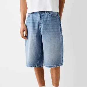 MC Build Manufacturer Custom Washed Men’s Jean Shorts Summer Streetwear Baggy Jorts for Men High Quality Denim Jean Short Men