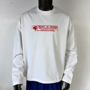 MT1345 Custom 100% Cotton Long Sleeve T Shirt Drop Shoulder T Shirt O-neck Silk Screen Printed T-shirt Men’s Oversized Tshirts