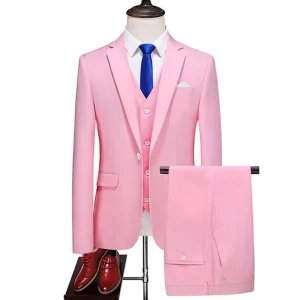 Male Groom Wedding Blazers Men Jacket Coat Blazer Masculino Jacket Coat Pants Vest Formal Tuxedo Prom Suit Men 3 Piece Set