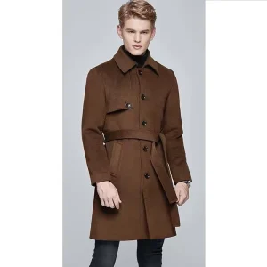 Manufactory Direct MTM Made to Measure Custom Cashmere Wool Trench Coat Handmade Long Woolen Winter Man Coat Overcoat for Men
