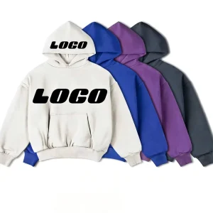 Manufacture 400 Grams 100% Cotton Men’s Pullover Hoodies Custom LOGO Blank Heavyweight PLus Size Unisex Sweatshirts