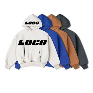 Manufacture 400 Grams 100% Cotton Men’s Pullover Hoodies Custom Logo Blank Heavyweight Plus Size Unisex Sweatshirts