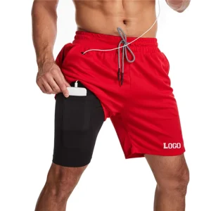 Manufacturer Active Bottoms Workout Bodybuilding High Elastic Quick Dry 2 in 1 Jogger Basketball Custom Gym Running Men’s Shorts