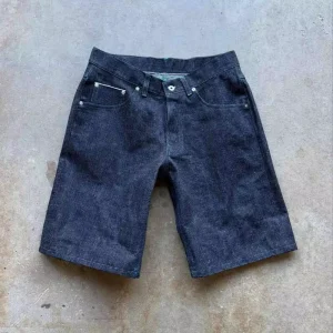 Manufacturer Custom Men’s 16oz Raw Denim Shorts Summer Casual Baggy Cotton Jeans Vintage Washed Jorts for Men
