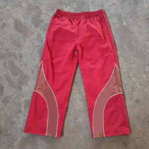 Manufacturer Custom Nylon Track Pants Wind Proof Patchwork Adjustable Drawstring Jogger Baggy Nylon Pants Men
