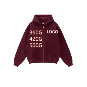 Manufacturer Custom Washed Breathable Lined Polyester Cotton Hoodie Men Solid Pattern Double Zip Fleece Sweatshirt Quick Dry