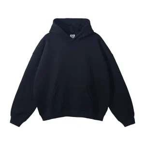 Manufacturer Embroidered 100% Cotton Oversized Pullover Sweatshirt Men Loose Dropped Shoulder Blank Hooded Autumn Eco Friendly