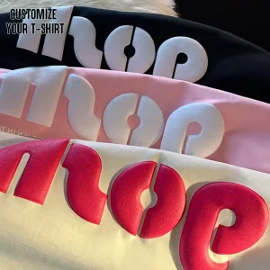 Manufacturer Men’s T-shirts Heavy Weight Cotton 3D Puff Printing Foam Printing Homme Mutil Color OversizeTee Tshirt