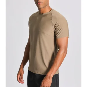 Manufacturer OEM Custom Polyester Muscle Fit Raglan Sleeves Men’s T-shirts Breathable Sports Graphic Printing t Shirt for Men
