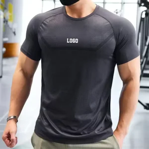 Manufacturer Oem Men’s Sportswear Training Lightweight Muscle Quick Dry Fitness 100% Polyester Top Custom Gym Running T Shirt
