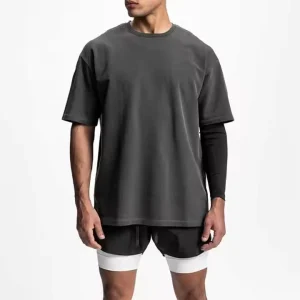 Manufacturer Oversize Boxy Fit T-shirt Men’s Drop Shoulder Street Wear Quality Custom Logo Men’s Plain T-shirt