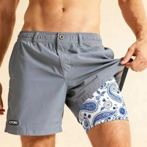 Manufacturer Printing Fast Drying Water Repellent 4 Way Stretch Fabric UPF 50+ Sun Protection Resort Beach Shorts Swim Trunks