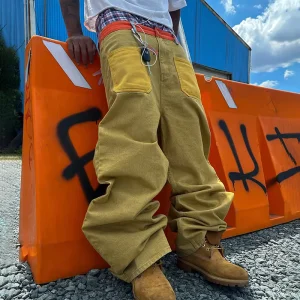 Manufacturer Streetwear Custom Oversized Twill Baggy Wide Straight Leg Jogger Carpenter Tactical Work Cargo Pants for Men