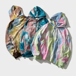 Manufacturer Sweatshirts Clothing Women men Tie Dyed Hoodies Custom logo