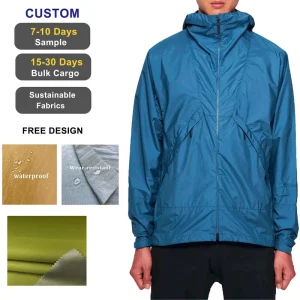 Manufacturer’s Anti Odour 100% Recycled Lightweight Polyester Tear Resistant Ripstop Softshell Windbreaker Jacket Formal Spring