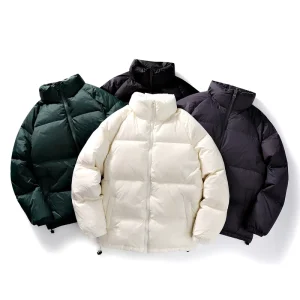 Manufacturers Customize Logo Men’s Thick Polyester Down Coat Windproof Breathable Plus Size Casual Jacket