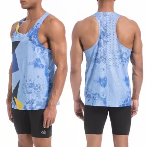 Manufacturer’s Lightweight Sports Style Sleeveless Polyester Quick Dry Sublimation Vest Custom Running Marathon Singlet Tank