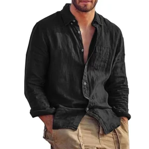 Manufacturers New Styles Fashionable and Comfortable Summer Linen Casual Men’s Shirt