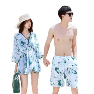 Matching Swimwear Couple Bathing Swim Suit 2 Piece Bikini Men Swim Trunks Designer Swim