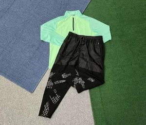 Men 2 Piece Athletic Set Long Sleeve Half Zip Top Solid Pants Gym Running Outfit Casual Activewear Breathable Summer 100%