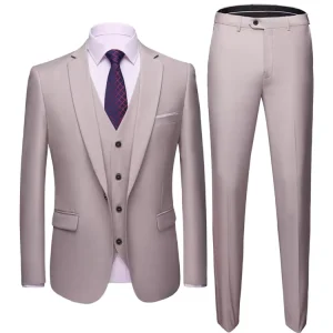 Men 3 Pieces Set Slim Fit Business Suits Wedding Suits