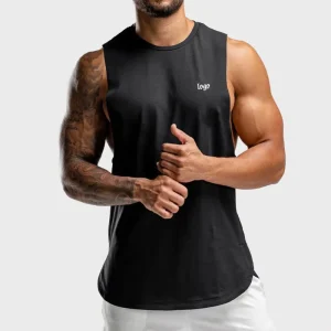 Men Activewear Quick Dry Muscle Gym Vest Stringer Bodybuilding Weightlifting Fitness Tank Top