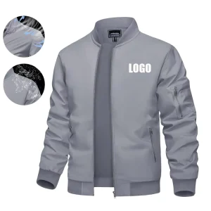 Men Bomber Wind Breaker Jacket Casual Streetwear Fashion Pilot Baseball Jacket Coat