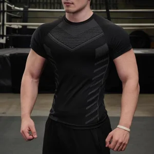 Men Breathable Quick Dry Large Type Muscle Compression T Shirt Custom Gym Fitness Running Solid Eco-Friendly Plus Size T Shirts