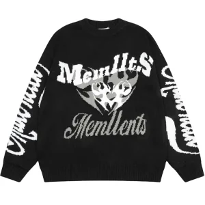 Men Casual Sweater Jacquard Pattern Knitwear Pullover Cotton Knitted Jumper Winter Crew Neck