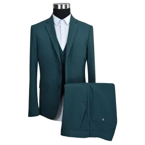 Men Dress Suit 3 Pieces Green Color Formal Men’s Suits