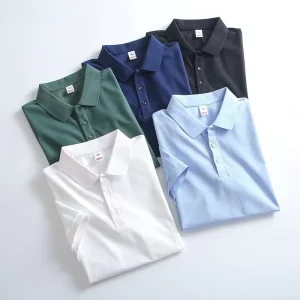 Men Fashion Casual Polo Shirts for Men Summer Short Sleeves Knitted Polo Shirt for Men High Quality Polo Shirts