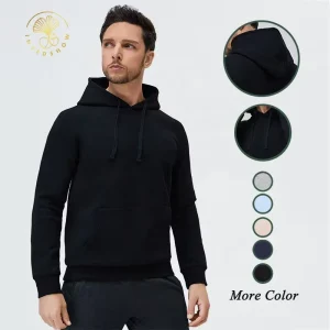 Men Fleece Hoodie Gym Plain Tracksuit Sweatshirt Long Sleeve Printed Oversize Pullover Hoodies