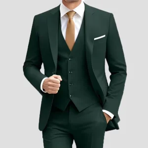 Men Formal Business Suit Set, 3 Pieces, for Wedding and Working