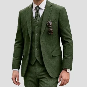 Men Formal Suit Set, 3 Pieces, for Wedding and Working