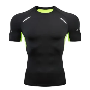 Men Gym Quick Dry Fitness T shirt Running Basketball Fitness Training Slim Fit Men Workout Tops Tight Short Sleeve