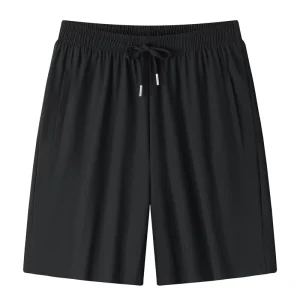 Men Gym Shorts Quick-drying Solid Drawstring Shorts for Men Summer Outdoor Sports Breathable Men’s Sports Shorts