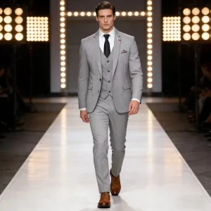 Men High Quality Suit Three piece Men’s British Slim Solid Color Groom Wedding Banquet Luxury Mens Formal Suits