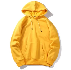 Men Hoodie Fleece Blank Long Sleeve Hooded Simple Streetwear Custom Design Sweater Men Hoodies