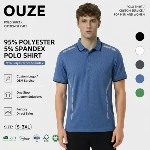 Men Ice Silk Business Polo Shirt Solid Summer Work Polo High Stretch Ice Silk Polo Men Casual TShirts