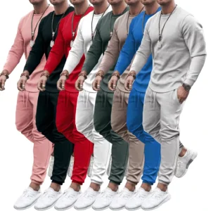 Men Plain Tracksuit Jogging Jogger Suit Set Custom Blank Tracksuit Sweatsuit With Logo Men 2 Piece Pants Set
