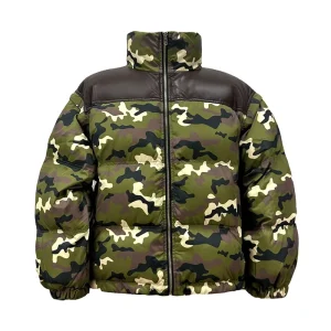 Men Puffer Coat Winter Down Goose Jacket Camouflage Short Outdoor Coat