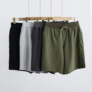 Men Running Shorts Fitness Bodybuilding Muscle Training Sportswear Polyester Exercise Gym Shorts