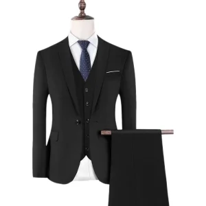 Men S Style Spring Summer Suit Elegant ThreePiece Set for Formal Business and Wedding Wear